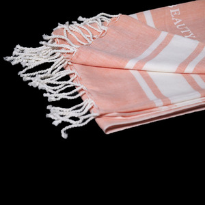Toallas de playa de nuevo estilo, muy vendidas, con diseño de rayas teñidas con hilo y borlas, el mejor diseño, exportador en India, toalla de playa Fouta. - Product Image 4