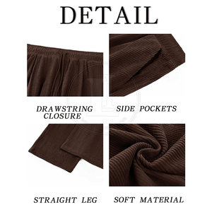 Wholesale Price New Arrival Men's Casual Mid Waist Breathable Eco-Friendly Lightweight 100% Cotton <b>Trouser</b> for Sale - Product Image 6