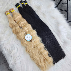Extensiones de Cabello Natural Liso Virgen Vietnamita I-Tip 100% Humano Suave Sin Enredos Negro Doble Trama con Cinta Micro-Link - Product Image 3