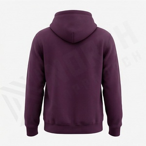 Sweat à capuche léger pour homme, couleur personnalisée avec impression en relief, chaud pour l'hiver, manches longues, doublure 100% coton, col à capuche, pull-over - Product Image 2