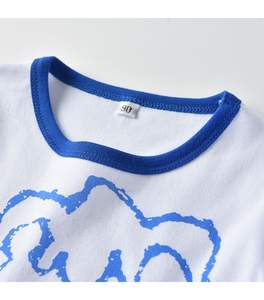 T-shirts à manches longues pour garçons, 100% coton biologique, vente en gros, nouveaux designs, vêtements pour enfants - Product Image 3