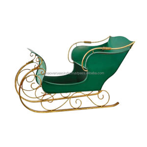 Cesta de trineo de Papá Noel de hierro de Navidad muy popular para exhibiciones navideñas y regalos a bajo precio de un proveedor de confianza - Product Image 2