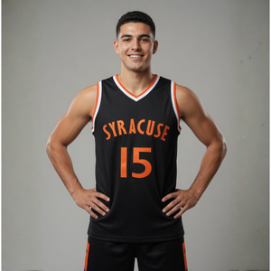 Camiseta de Baloncesto de Malla con Ojales para Hombre, Transpirable, de Secado Rápido, sin Mangas, Uniforme Deportivo para Entrenamiento, Práctica y Juego - Product Image 1