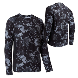 Chemise de compression pour la pêche pour homme, coupe athlétique extensible, séchage rapide, respirante, protection UV, vêtements de sport pour la pêche en plein air - Product Image 3
