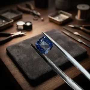 Zafiro Azul Natural, Corte Cojín, 0.70CT, Gema Preciosa Suelta y Facetada, Venta al Por Mayor de Ceilán, Para Fabricación de Joyas / Coleccionistas - Product Image 4
