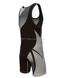 Wholesale Custom Sublimation Knitted Print 100% Cotton Eco-Friendly Breathable High Quality <b>Mens</b> Wrestling <b>Singlet</b> - Product Image 4