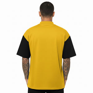Wholesale High Quality Eco-Friendly 180gsm 100% Cotton Custom Digital Printed Logo 2 Tone Loose Fit Breathable O-Neck T <b>Shirts</b> - Product Image 5