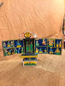 Décoration murale en bois peinte à la main, art floral indien traditionnel, sculpture murale artisanale en bois de manguier, coffret cadeau artisanal - Product Image 4