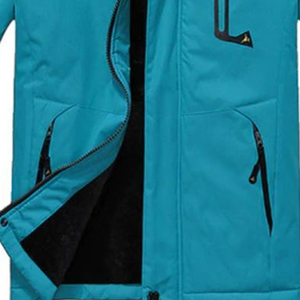 Veste à capuche unisexe pour hommes, coupe-vent, imperméable, avec fermeture éclair, doublure en microfleece, manteau d'hiver épais pour les sports de plein air - Product Image 5