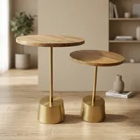 Table basse moderne en métal durable avec plateau en marbre, design minimaliste, meubles de salon