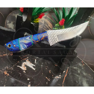 Cuchillo de caza de acero hecho a mano con mango de resina, raspador de herrador, cuchillo de vaquero - Product Image 5