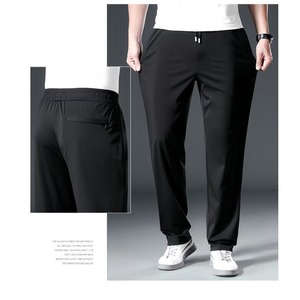 Pantalon décontracté pour homme en spandex/nylon respirant et léger, avec logo personnalisé OEM imprimé en sérigraphie, taille élastique, idéal pour l'été - Product Image 2