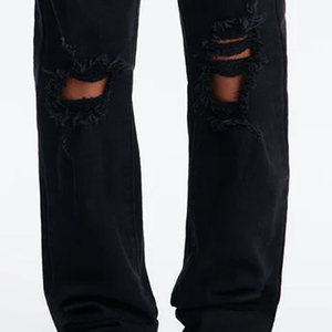 High Quality Design Boys Solid Color Ripped Design Pants With <b>Denim</b> <b>Material</b> OEM Service Design For Bulk Buyers With Custom Logo - Product Image 4