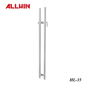 Modern Design Brushed Stainless Steel Push Pull <b>Door</b> & Window <b>Handles</b> Locking Ladder Pulls Hotels Wooden Windows Glass Windows - Product Image 3