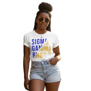 Camiseta de Mujer con Estampado Gráfico, Estilo Vintage, Cuello Redondo, Manga Corta, Desgastada y Rasgada, Informal, para la Universidad, Moda Urbana - Product Image 1