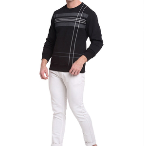 Sweat-shirt polaire décontracté pour homme avec logo personnalisé, col ras du cou, imprimé numériquement, teint uni, diverses couleurs, en promotion - Product Image 3