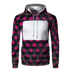 <b>Men's</b> Hooded <b>Sweatshirt</b> <b>Red</b> Dot Pattern Sublimation Print Regular Fit Casual Autumn Wear 100% Polyester Knitted - Product Image 3