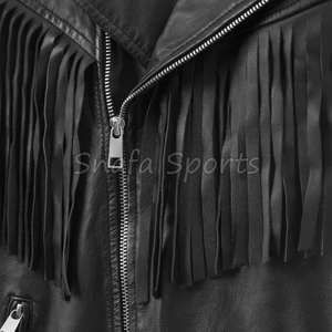 Men's Black Leather Jacket Classic Style Slim Fit Coat Winter Fashion Stylish Durable Outerwear for Men - Product Image 4