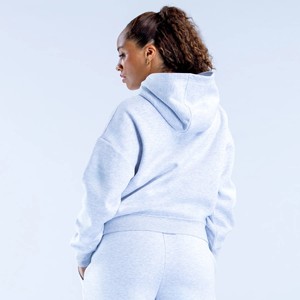 Sudaderas con Capucha Tejidas Transpirables Antiarrugas para Mujer, Tallas Grandes, con Hombros Caídos, Puños y Dobladillo Acanalados, Diseño Nuevo, Logotipo Personalizado, Venta al por Mayor OEM - Product Image 4