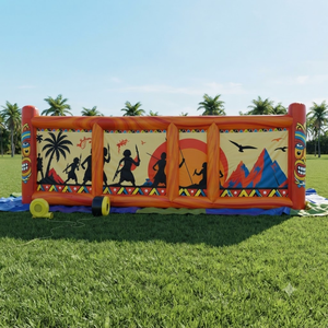 Laberinto Inflable de PVC Naranja, Circuito de Obstáculos de Jungla, Fácil de Instalar, Parque Infantil al Aire Libre para Niños - Product Image 4