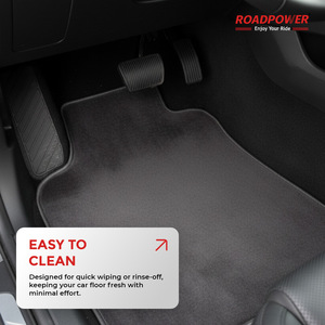 Alfombrillas Universales para Auto ROADPOWER (RP-MAT-130), Color Negro Premium, Resistentes, Impermeables y Fáciles de Limpiar - Product Image 3
