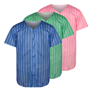 Maillots de baseball personnalisés à transfert thermique unisexe, séchage rapide, maille respirante, streetwear hip-hop, maillot de sport d'équipe, vente en gros, 100 % polyester - Product Image 1