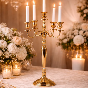 Support de bougie artisanal pour table, élégant chandelier décoratif, bougeoir vintage fait main pour table - Product Image 1