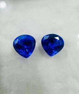 Natural Tanzanite Pair VVS Top Quality Loose Gemstone Matching Pair Certified Tanzanite <b>Stones</b> for Earrings Jewelry Making - Product Image 1