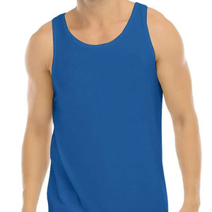 Men's Hip Hop Tank Top ODM Custom Knitted V-neck Cotton Polyester Sleeveless Streetwear Gym Tee Summer Fashion 2025 - Product Image 5