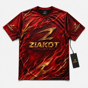 ZIAKOT Men's Black Sublimated Performance <b>T</b>-<b>Shirt</b> Crew Neck Short Sleeve Moisture Wicking <b>Polyester</b> Sport Top - Product Image 5