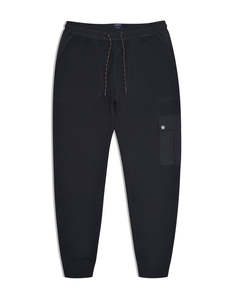 Pantalones Deportivos Hip Hop Negros con Textura, Bordado Personalizado, Peso Medio, Poliéster/Algodón, Estilo Vintage - Product Image 2