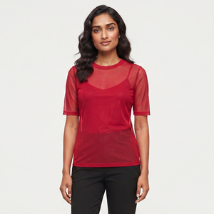 <b>Women's</b> Sheer <b>Mesh</b> Short Sleeve T-Shirts Casual Wear Sexy Nightclub Quick Dry Sheer <b>Mesh</b> <b>Top</b> <b>Womens</b> - Product Image 2