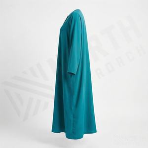 Abaya de Mujer con Bloques de Color, Nuevo Diseño, Vestido Abaya, Ropa Musulmana, Secado Rápido, Manga Larga, Calidad Moderna, con Cordones - Product Image 3