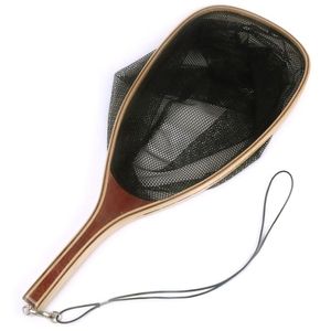 Cheap Price Wooden <b>Fly</b> Fishing Trout Landing <b>Net</b> With Naylon and Mesh <b>Net</b> and Long Elastic Hanging Hook - Product Image 4