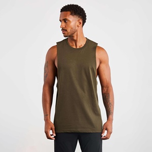 Men's <b>Vintage</b> Sleeveless <b>Tank</b> <b>Top</b> Heavyweight Cotton Washed Drop Arm <b>Tank</b> <b>Top</b> High Street Style Eco-Friendly 180g <b>Tank</b> <b>Top</b> Men - Product Image 1