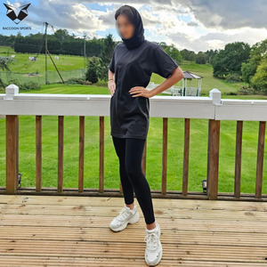T-shirt pour femmes musulmanes, coupe régulière, style décontracté, tissu doux, respirant, écologique, manches courtes, style tendance pour tous les jours - Product Image 4