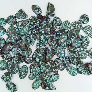 Lote de cabujones de turquesa natural multicolor, piedras preciosas sueltas pulidas y lisas para la fabricación de joyas, suministro al por mayor. - Product Image 4