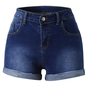 Shorts de Mezclilla para Mujer, Shorts de Verano, Jeans de Cintura Alta, Nuevos Shorts de Mezclilla Ajustados y Elásticos para Mujer - Product Image 1