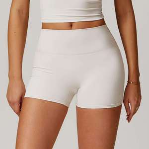Shorts Deportivos para Mujer, Cintura Alta, Secado Rápido, Impermeables, Transpirables, Ecológicos, con Bolsillo con Cremallera, Spandex/Poliéster - Product Image 2