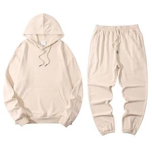 Ensemble de survêtement 2 pièces en coton 100% respirant, délavé à l'acide, avec logo brodé et imprimé, pour l'hiver - Product Image 5