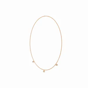 Collier pendentif en or rose avec diamant de laboratoire rond tendance Adelaide Grace, avec chaîne à maillons pour femme, idéal pour les fiançailles, les mariages et les fêtes - Product Image 4