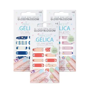 ShineB PRINCESS GELICA Gel Nail Strips for Kid Cute Design Nail Wraps and Easy Nail Stickers Salon High Quality made in korea