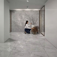 Dalles de sol et de mur en porcelaine polie brillante Vistaar Silika Grey 600x1200mm 20mm, style brique moderne, pour extérieur