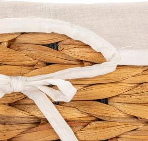 Panier de rangement multifonctionnel écologique en jacinthe d'eau Viettimecraft avec doublure et poignée pour le linge, fabriqué à Hanoï, modèle - Product Image 3