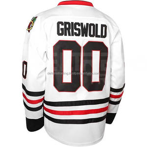 2025 mejor calidad Deltress Trading Jersey blanco de alta resistencia gruesa tela transpirable para hockey sobre hielo estilos antiguos nuevos - Product Image 1