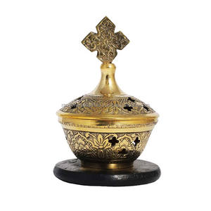 Brûleur d'encens à charbon de bois en laiton de qualité supérieure avec sous-verre pour le calme et l'énergie spirituelle à un prix raisonnable - Product Image 3