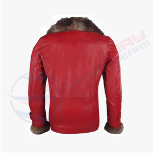 Chaqueta de Motociclista Clásica para Hombre, de Cuero Suave, Estilo Retro, Forro Cómodo, con Bolsillos con Cremallera Funcionales - Product Image 3