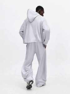 Conjunto Deportivo Unisex 100% Algodón, Liso, Informal, Tallas Grandes, Suave y Transpirable, con Logotipo Personalizado, Proveedor Mayorista OEM - Product Image 5