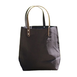 Canvas Tote <b>Bag</b> <b>Medium</b> <b>Size</b> Black Hand Length Handle Shopping <b>Bag</b> Daily Use - Product Image 1