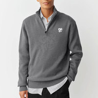 Sweat-shirt à col zippé pour homme de qualité supérieure, tissu en polaire doux, chaud et confortable, pull décontracté d'hiver pour un usage quotidien